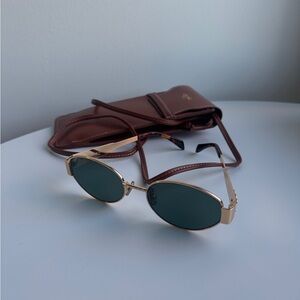 Celine Triomphe Metal Round Sunglasses